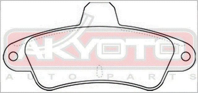 Колодки тормозные дисковые AKD1313 AKYOTO