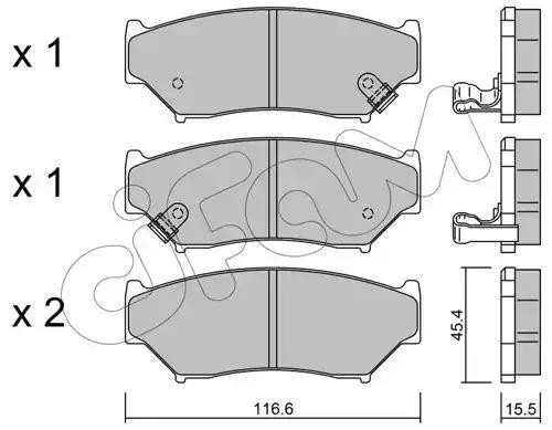 Комплект тормозных колодок, диско 822-136-0 CIFAM