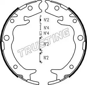 Комплект тормозных колодок, стояночная тормозная система 044023K TRUSTING