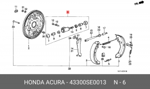 Колесный тормозной цилиндр 43300SE0013 HONDA