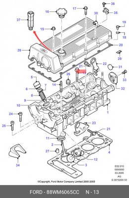 Болт головки цилидра 88WM-6065-CC FORD