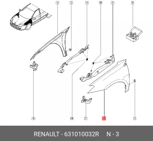 Крыло переднее 631010032R RENAULT