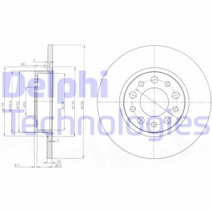 Тормозной диск BG3994 DELPHI