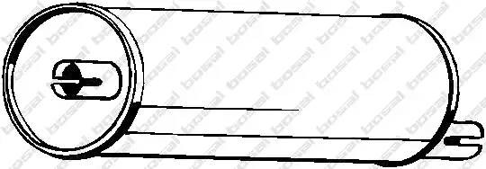 Средний глушитель выхлопных газов 166049 BOSAL