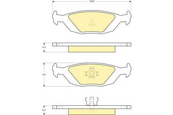 Комплект тормозных колодок, диско 6103922 GIRLING