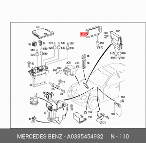 Блок управления, динамики тормоза / движения A0335454932 MERCEDES BENZ