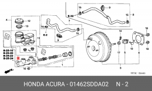 Ремкомплект, главный тормозной цилиндр 01462SDDA02 HONDA