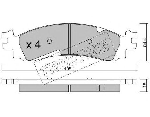 Комплект тормозных колодок 702.0 TRUSTING