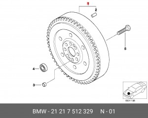 Маховик 21 21 7 512 329 BMW