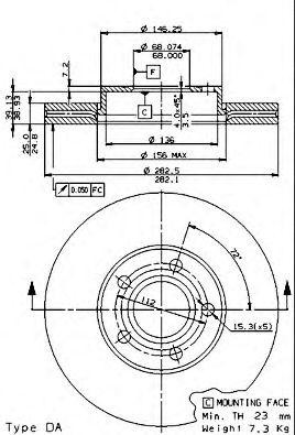 Тормозной диск 09.7195.10 BREMBO