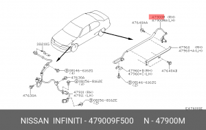 Датчик, частота вращения колеса 47900-9F500 NISSAN
