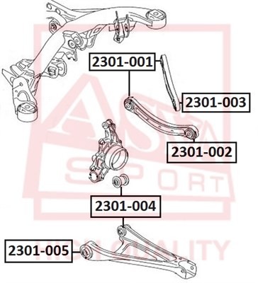 Сайлентблок 2301-004 ASVA
