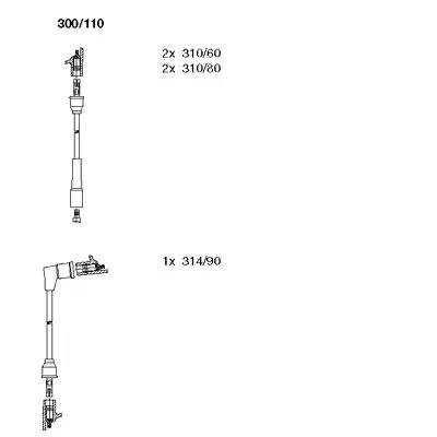 Ккомплект проводов зажигания 300110 BREMI