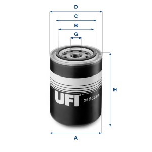 Масляный фильтр 23.256.00 UFI