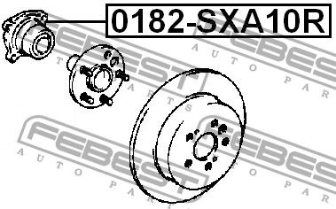 Подшипник ступицы колеса со ступицей (комплект) 0182-SXA10R FEBEST