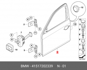 Дверь передняя 41 51 7 202 339 BMW