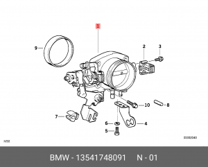 Патрубок дроссельной заслонки 13 54 1 748 091 BMW