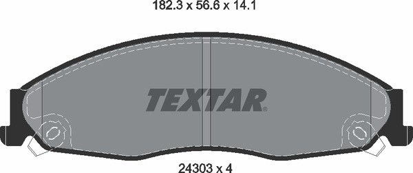 Комплект тормозных колодок, диско 2430301 TEXTAR