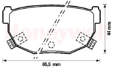 Комплект тормозных колодок, диско 572132B BENDIX JURID