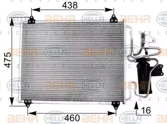 Конденсатор, кондиционер 8FC 351 038-561 HELLA