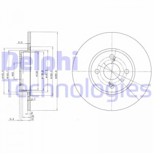 Тормозной диск BG3186 DELPHI