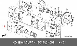 Тормозной суппорт 45019S04003 HONDA