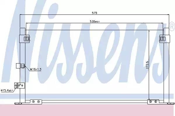 Конденсатор, кондиционер 94517 NISSENS