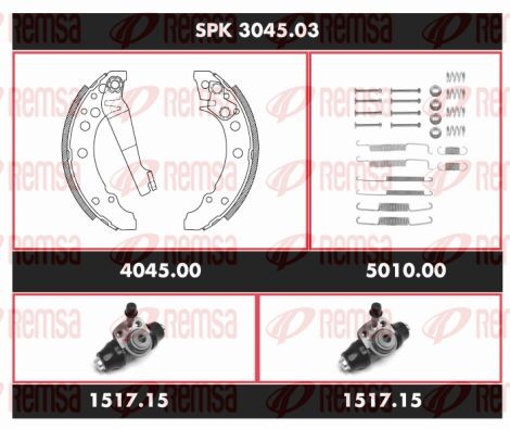 Комплект тормозных колодок SPK 3045.03 REMSA