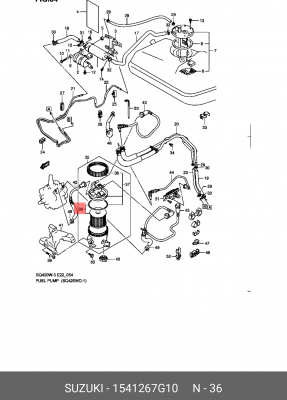 Топливный фильтр 1541267G10 SUZUKI