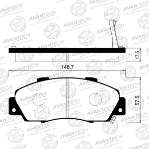 Колодки тормозные дисковые AV573 AVANTECH