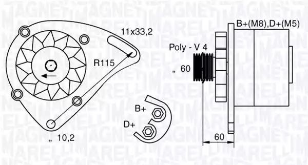 Генератор 063321600010 MAGNETI MARELLI
