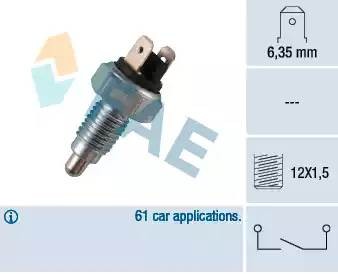 Выключатель, фара заднего хода 40380 FAE