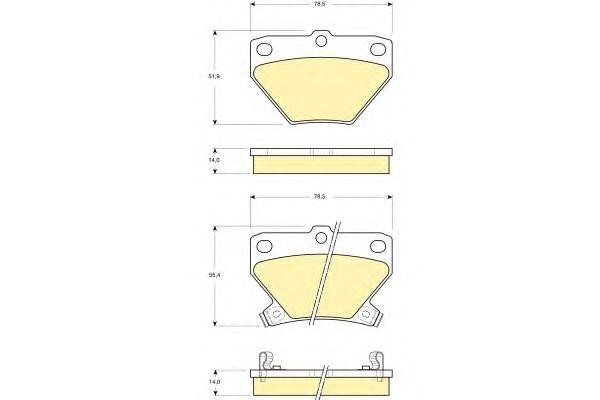 Комплект тормозных колодок, диско 6132439 GIRLING