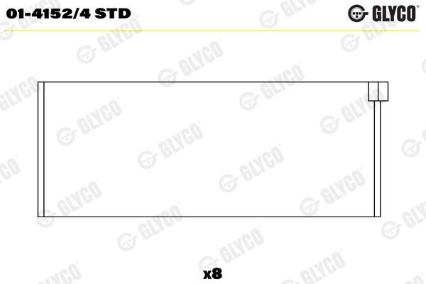 Шатунный подшипник 0141524STD GLYCO