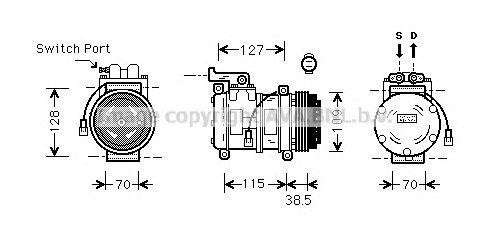 Компрессор, кондиционер AUK027 AVA