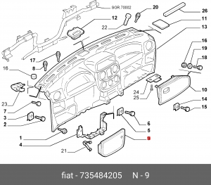 Деталь 735484205 ALFA FIAT LANCIA