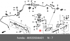 Главный цилиндр, система сцепления 46920S04A01 HONDA