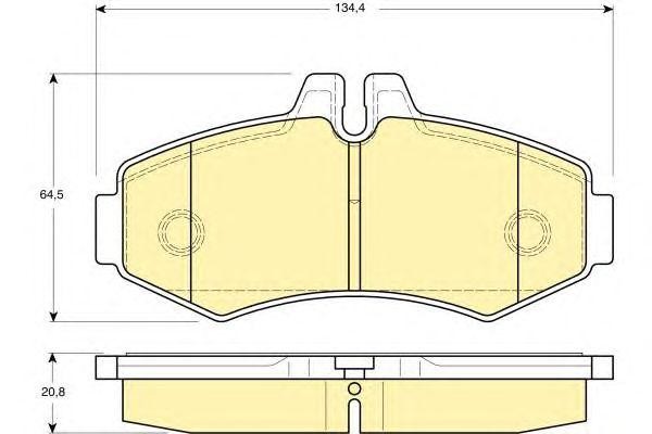 Комплект тормозных колодок, диско 6113734 GIRLING