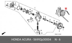 Поликлиновой ремень 56992-P30-004 HONDA