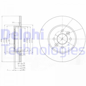 Тормозной диск BG3992 DELPHI