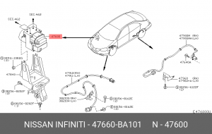 Гидроагрегат, тормозная система 47660-BA101 NISSAN