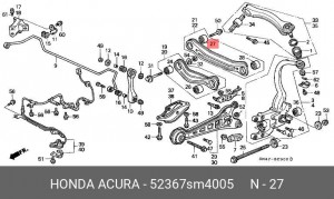Сайлентблок 52367-SM4-005 HONDA