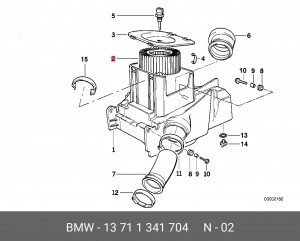 Фильтр воздушный 13 71 1 341 704 BMW