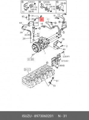 Распылитель 8-97306-020-1 ISUZU