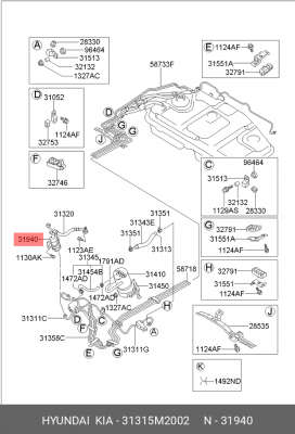Топливный фильтр 31315M2002 HYUNDAI KIA
