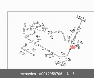 Цилиндр сцепления главный A 001 295 87 06 MERCEDES BENZ