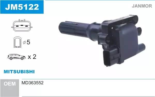 Катушка зажигания JM5122 JANMOR