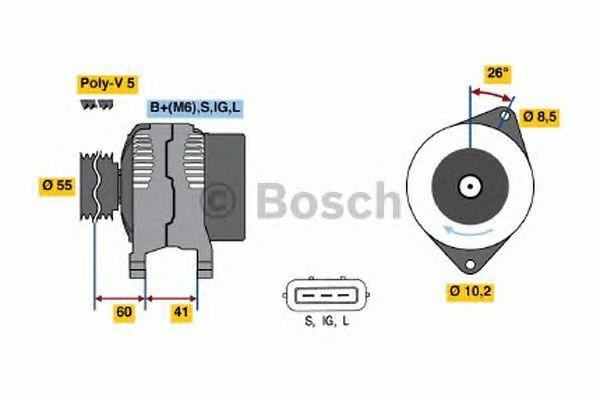 Генератор 0123325002 BOSCH