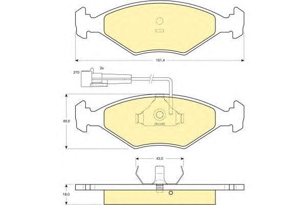 Комплект тормозных колодок, диско 6113472 GIRLING