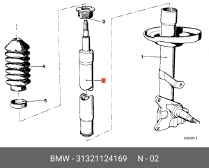 Амортизатор подвески 31 32 1 124 169 BMW